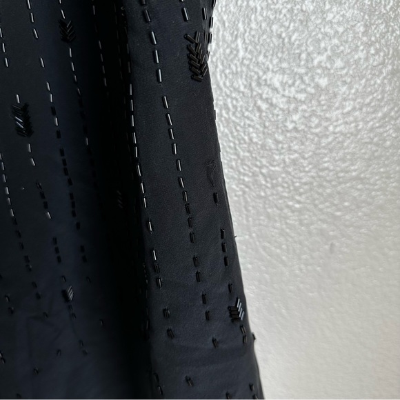 Eileen Fisher Beaded Silk Crepe De Chine Striped Scoop Neck Sz XL DEFECTS - Picture 7 of 12